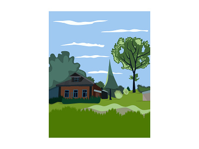 Old home 2d adobe illustrator home illustration old vector