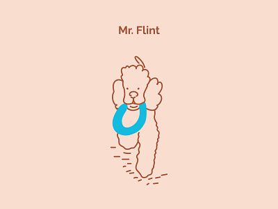 Flint 2d adobe illustrator dog illustration lineart vector