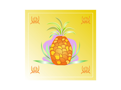 Pineapple 2d adobe illustrator design illustration pineapple vector