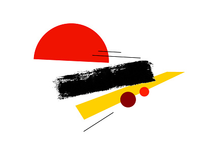 Sunset beach figure modern shape simple sun sunset suprematism