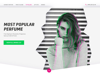 Perfume Shop LP landing page perfume promo shop site ui ux