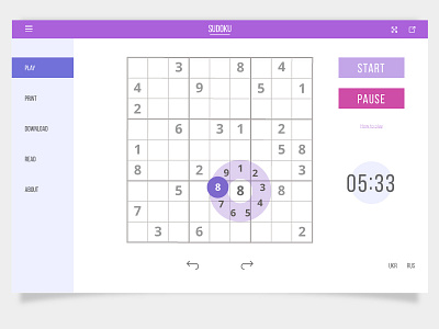 Sudoku App app simple sudoku ui ux