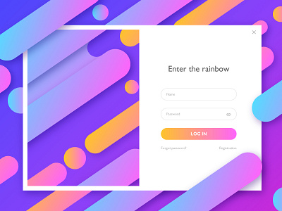 Rainbow Form ♥ dailyui gradient input postertosite rainbow sweet ui ux