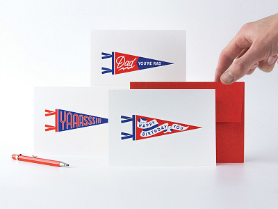 Pennants Collection brand branding card flag happy birthday lettering logo pennant pennants print type typography