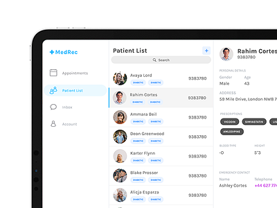 MedRec - Patient Medical Records app health ipad medical patient