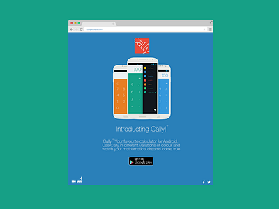 Flat Web Design for Cally 2d blue clean color design flat web website