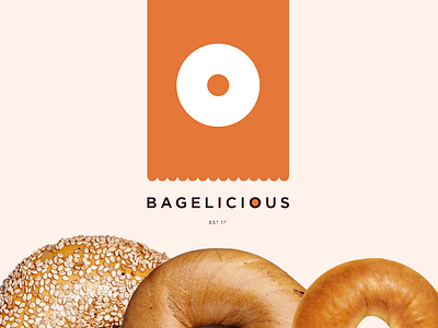 Bagelicious Brand 2d bagel brand circle eat food