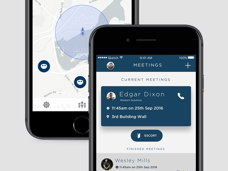 Wizo Connect App map connect dubai robot app mobile design ux