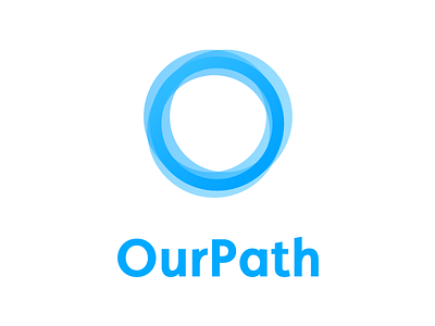 New Look for OurPath 2d blue branding circle diabetes health healthcare logo rounded