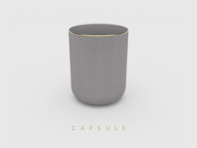 Capsule Pod 3d design gold physical product