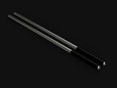 Reusable Chopsticks 3d black chopsticks food fusion360 industrial material steel sushi