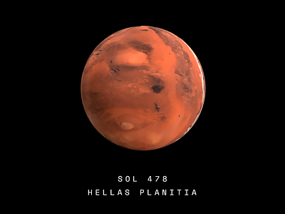 Hellas Planitia 3d fusion360 mars render science space sphere