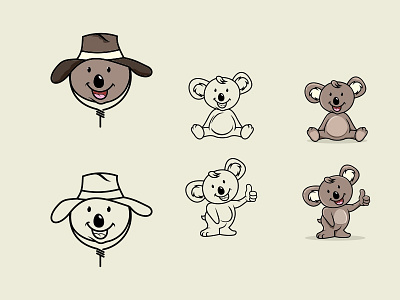 Koala brand character logo mascot tsirt