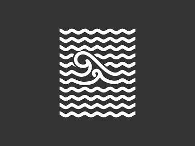 Simple Wave Shape illustration monogram tshirt
