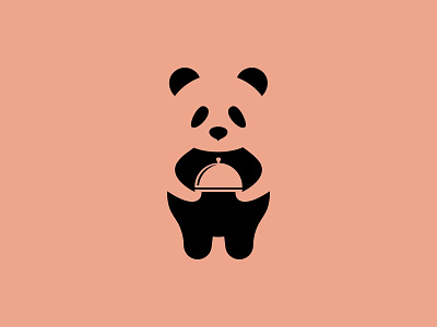 Food Panda animal character food illustration logo mascot negative space panda