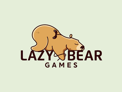 Lazy Bear Games animal bear character games illustration lazy logo mascot