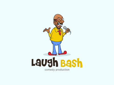 Laugh Bash Comedy Production character company illustration logo mascot