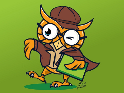 Owl 01 animal art brand branding character clean creative design illustration logo mascot professional vector
