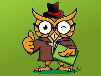 Owl 04 animal art brand branding character clean colors creative design draw drawing pen illustration logo mascot playful professional vector