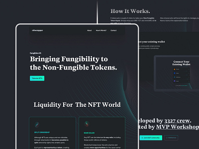 NFT Wrapper Landing Page cryptocurrency landing page design nft non fungible tokens