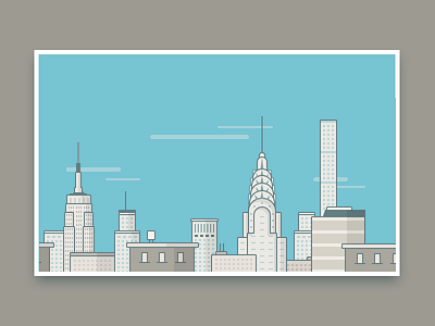 New York Skyline city illustration new york skyline