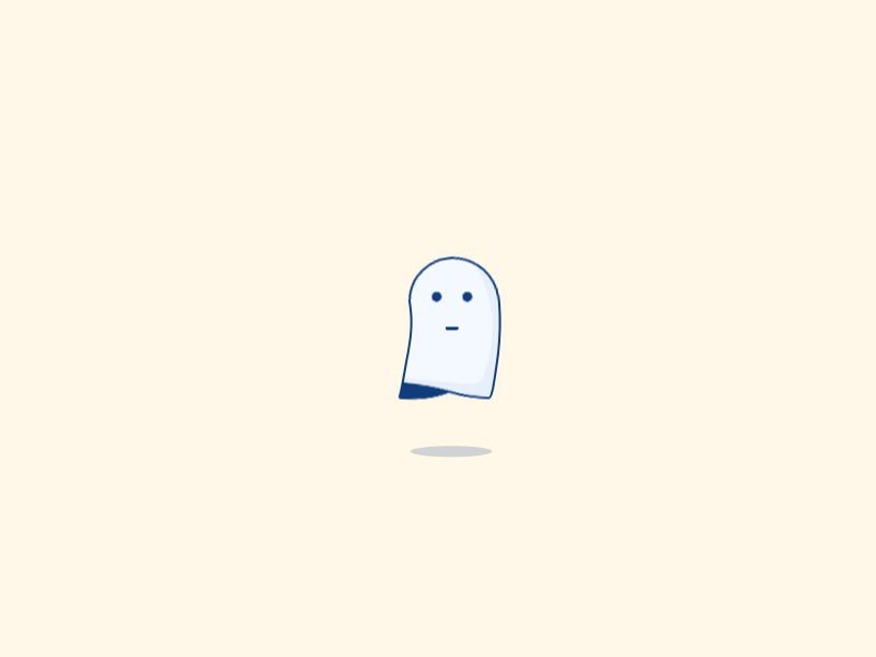 Ghost animation cute flat gif illustration vector