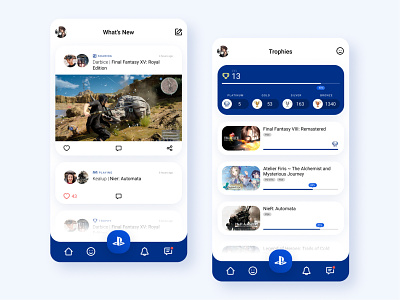 PlayStation app concept aesthetic android app clean design inspiration minimal playstation product design ui uidesign