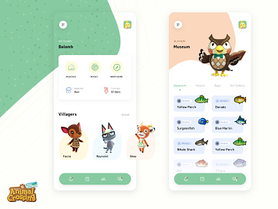 Animal Crossing aesthetic app clean design inspiration minimal portfolio product design ui videogame