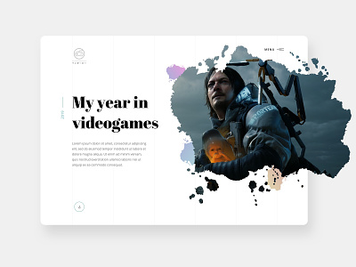 A year in videogames aesthetic clean design inspiration minimal portfolio typography videogame watercolor web design website