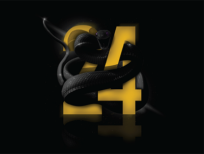 Black Mamba 24 basketball branding champions design font graphics illustration nba type typography