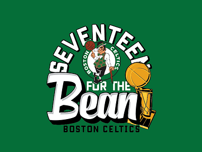  adidas Boston Celtics Green 17x Champs Clover T-Shirt