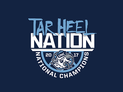 Tar Heel Nation basketball north carolina tar heels typography