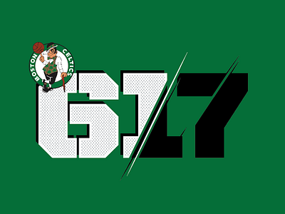 Boston 617 basketball boston celtics typography