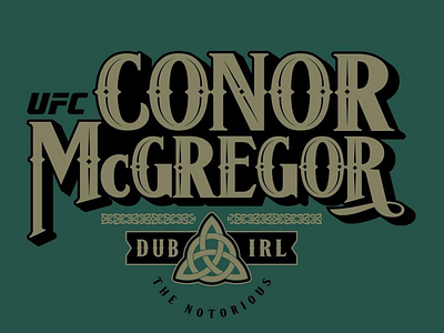 Notorious Conor McGregor conor mcgregor fight fight night font graphic graphic design ireland notorious type typography ufc