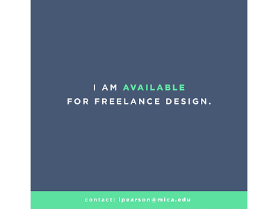Available for Freelance! design freelance hire