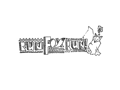Run Fox Run! design drawn logo simple