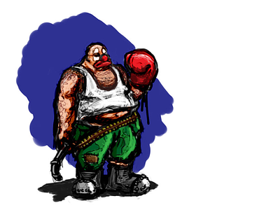 Happy days! boxing clown funny game glove sketch