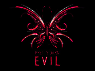 Pretty Darn Evil butterfly game guild logo pink videogame warcraft wow