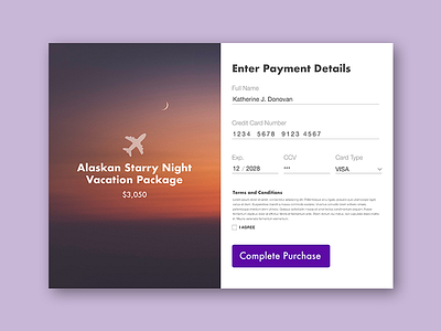 Daily UI Challenge 002 - Credit Card Checkout credit card checkout daily ui challenge payment form