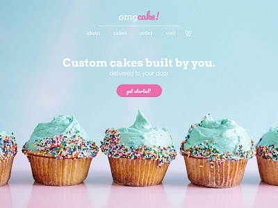 omgCake! - Daily UI Challenge 003 Landing Page 003 cupcakes daily ui landing page
