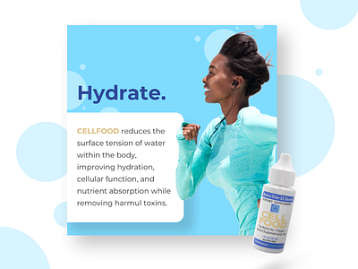 CELLFOOD Product Promo b2c cellfood cellular fitness health hydration oxygen product image running science supplement water