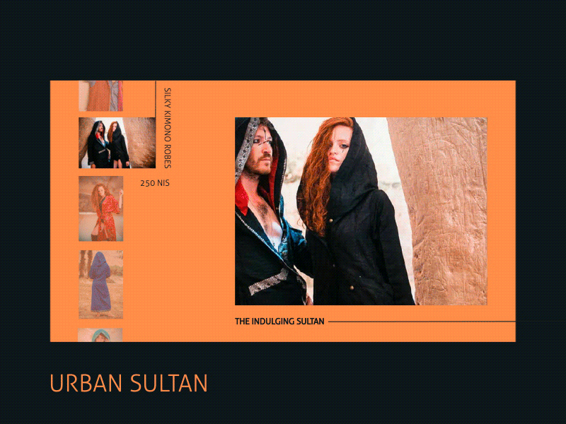 Urban Sultan Fashion animation clothing clothing brand fashion kickstarter shopping teaser ui