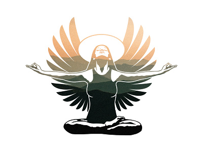 wings of freedom freedom illustration meditation mountains nature peace wings yoga