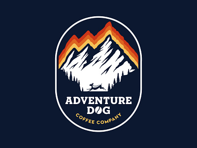 ADVENTURE DOG COFFEE COMPANY adventure arabica brand design branding coffee coffee cup coffee roasters coffeine company dog logo dog lovers espresso illustration logo mountain logo nature logo organic logo outdoor