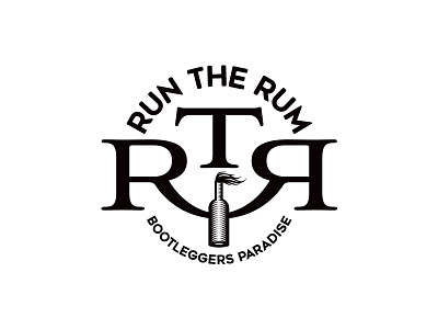 Run The Rum alcohol bar bootleggers graphicdesign logo paradise prohibition rum run smuggling