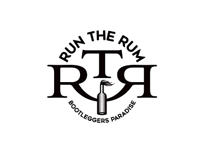 Run The Rum alcohol bar bootleggers graphicdesign logo paradise prohibition rum run smuggling