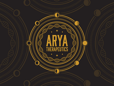 Arya Therapeutics arya dna gene health logo logodesign medical moon moon phases science space stars therapeutics