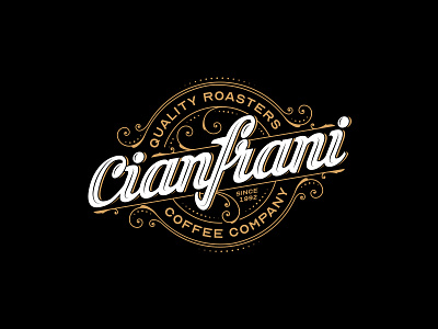 Cianfrani branding coffee coffeeshop graphicdesign lettering logo logodesign ornaments rosters script typography vintage vintage design vintage logo