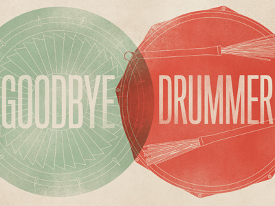 Goodbye Drummer poster drum gig poster jet
