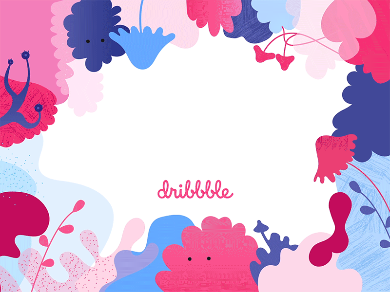 Hello Dribble! animation debut first hello illustration liquid